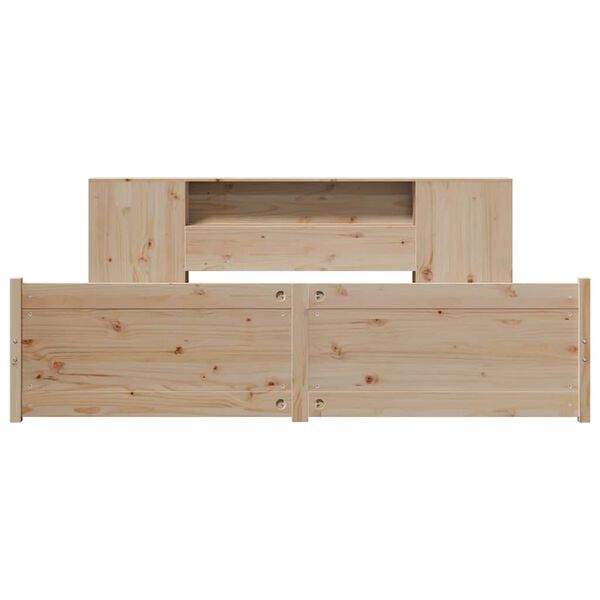 vidaXL Lit biblioth&egrave;que sans matelas 200x200 cm bois massif de pin