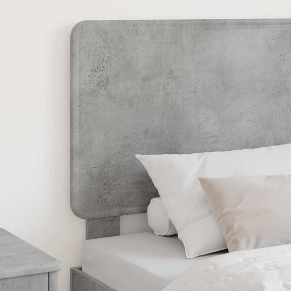 vidaXL T&ecirc;te de lit avec t&ecirc;te de lit Gris b&eacute;ton 75 cm Bois d'ing&eacute;nierie