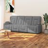 vidaXL Fauteuil inclinable et porte-gobelets 4 places gris similicuir