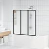 vidaXL Paroi de douche Noir 120 x 2 x 117 cm Aluminium