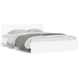 vidaXL Cadre de lit sans matelas blanc 140x200 cm