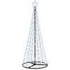 vidaXL Sapin de No&euml;l LED spirale avec socle EKENAS 180 cm 220 LED