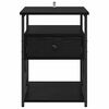 vidaXL Cabinet de chevet Ch&ecirc;ne noir 40 x 42 x 55 cm Bois d'ing&eacute;nierie