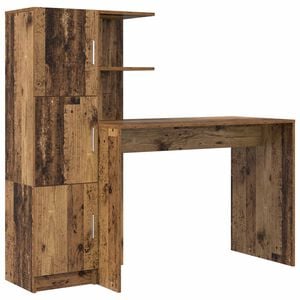 vidaXL Bureau Bois ancien 133,5 x 50 x 124 cm 2 pc