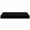 vidaXL Étagère murale flottante 2 pcs Noir brillant 40x23x3,8 cm MDF