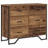 vidaXL Commode avec tiroir 2 pcs Bois ancien 91 x 35,5 x 74,5 cm