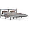 vidaXL Cadre de lit sans matelas ch&ecirc;ne marron 183x203 cm