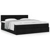 VidaXL Cadre de lit ottoman avec matelas noir 200x200 cm tissu