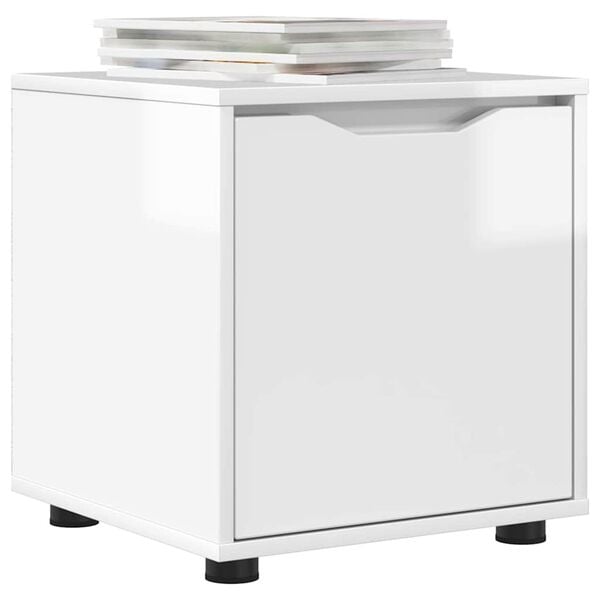 vidaXL Cabinet de salle de bain Blanc brillant 40,5 x 40 x 44 cm