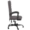 vidaXL Fauteuil de massage inclinable de bureau Gris Similicuir