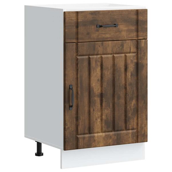 vidaXL Armoire de cuisine Lucca ch&ecirc;ne fum&eacute; bois ing&eacute;nierie