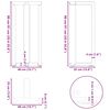 vidaXL Pieds de table de bar en forme de T, 2 pièces, noir, 40 x 35 x (90-91) cm, acier