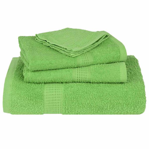 vidaXL Serviettes de toilette FROGN 4 pi&egrave;ces Vert pomme 30x30 cm 360 g/m&sup2;