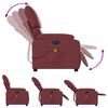 vidaXL Fauteuil de massage inclinable &eacute;lectrique rouge bordeaux