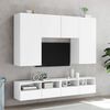 vidaXL Meuble TV mural blanc 80x30x30 cm bois d'ingénierie