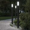 vidaXL Borne lumineuse lot de 3 110 cm acier inoxydable IP44