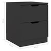 vidaXL Tables de chevet 2 pcs noir 40x40x50 cm bois d’ingénierie