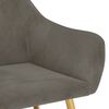vidaXL Chaises &agrave; manger lot de 4 Gris fonc&eacute; Velours