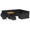 vidaXL Ensemble de canap&eacute; de jardin 12 pc Noir polyrotin