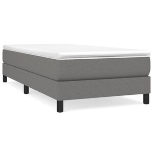vidaXL Sommier &agrave; lattes de lit avec matelas Gris fonc&eacute; 80x200 cm Tissu