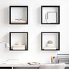 vidaXL &Eacute;tag&egrave;res cube murales 4 pcs noir brillant 30x15x30 cm