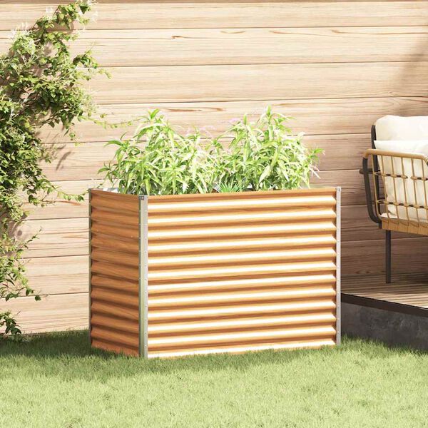 vidaXL Jardini&egrave;re sur&eacute;lev&eacute;e 98 x 50 x 68 cm Acier galvanis&eacute;