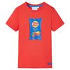 T-shirt pour enfants avec manches courtes rouge 92