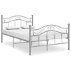 vidaXL Cadre de lit sans matelas gris m&eacute;tal 120x200 cm
