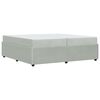 vidaXL Cadre de lit avec matelas Gris clair 200 x 200 cm tissu