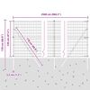 vidaXL Cl&ocirc;ture avec poteau Gris 1,2 x 25 m Acier et PVC