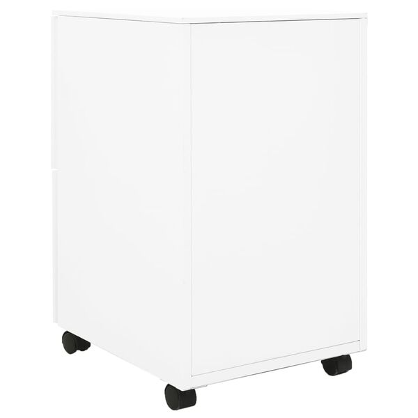 vidaXL Classeur mobile Blanc 39x45x67 cm Acier