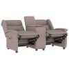 vidaXL Fauteuil de massage inclinable porte-gobelet 2 places taupe