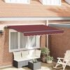 vidaXL Auvent R&eacute;tractable Bordeaux 350 x 200 cm tissu