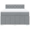 vidaXL Sommier &agrave; lattes de lit avec matelas Gris clair 140x200cm Tissu