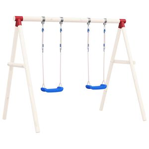 vidaXL Sièges de balançoire avec cordes 2 pcs bleu 38x16 cm PE