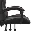 vidaXL Chaise de jeu pivotante Noir et gris Similicuir