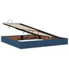 vidaXL Lit avec rangement et LED avec matelas Bleu 200 x 200 cm tissu
