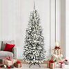 vidaXL Sapin de Noël artificiel avec 300 LED avec support Blanc 210 cm