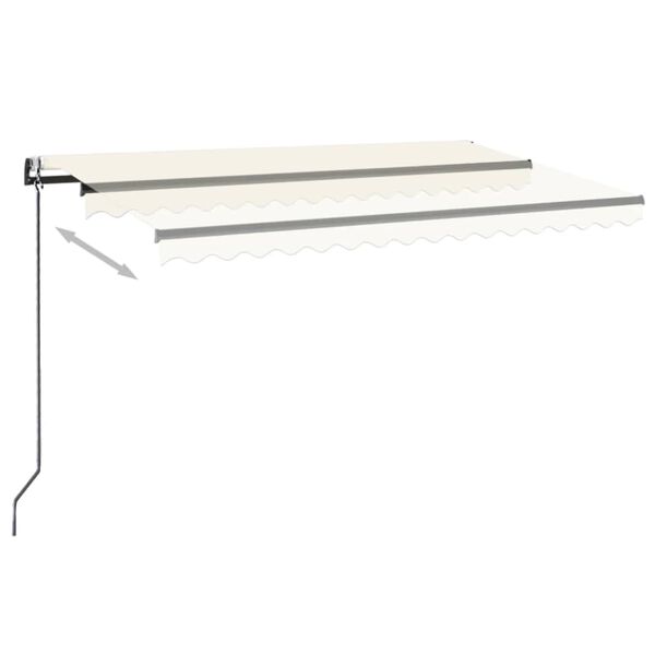 vidaXL Auvent r&eacute;tractable automatique 450x300 cm Cr&egrave;me