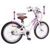 vidaXL V&eacute;lo pour Enfants 18 Pouces pour les 5-7 ans Pourpre