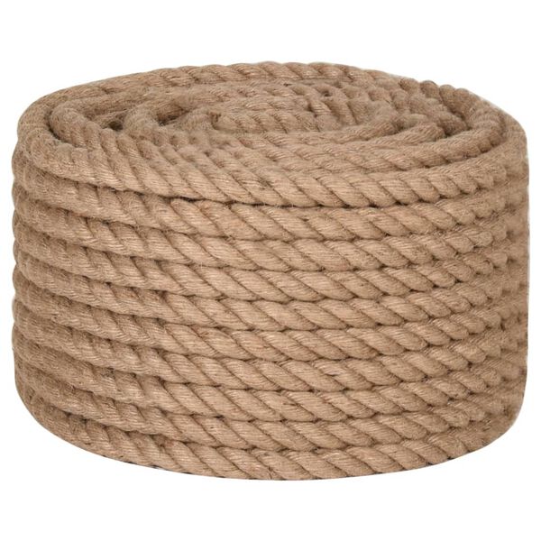 vidaXL Corde de jute 25 m de long 24 mm d'&eacute;paisseur