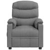 vidaXL Fauteuil &eacute;lectrique de massage Gris clair Tissu