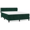 vidaXL Sommier &agrave; lattes de lit et matelas Vert fonc&eacute; 140x190cm Velours