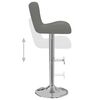 vidaXL Tabourets de bar lot de 2 gris similicuir