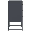 vidaXL Table de chevet anthracite 36x39x78 cm acier