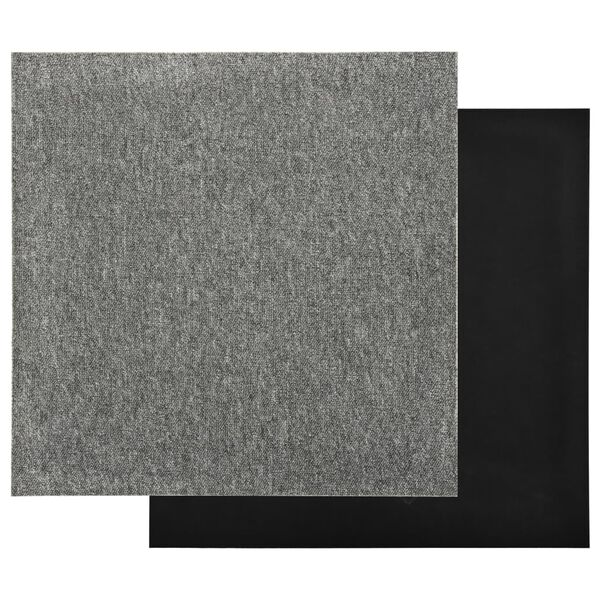 vidaXL Dalles de tapis de sol 20 pcs 5 m² 50x50 cm Gris
