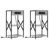 vidaXL Cabinet de chevet avec &eacute;tag&egrave;re 2 pc Gris Sonoma 41 x 31 x 76 cm