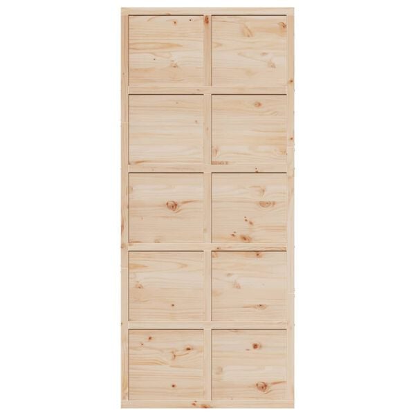 vidaXL Porte de grange 90x208 cm bois massif de pin