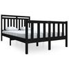 vidaXL Cadre de lit sans matelas noir bois massif