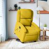 vidaXL Fauteuil inclinable de massage &eacute;lectrique jaune velours